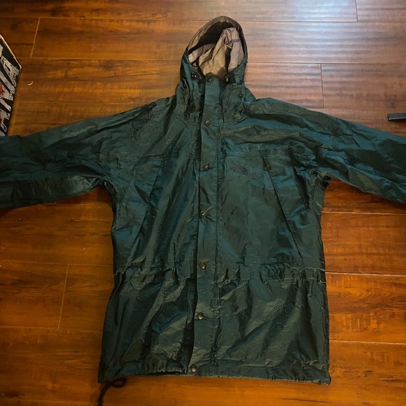 Vintage Mens The North Face Green Gore-Tex Jacket Full Zip Water Proof Snow Ski - Picture 1 of 4
